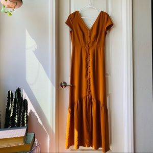 ❌SOLD❌ boho orange rust button down maxi dress